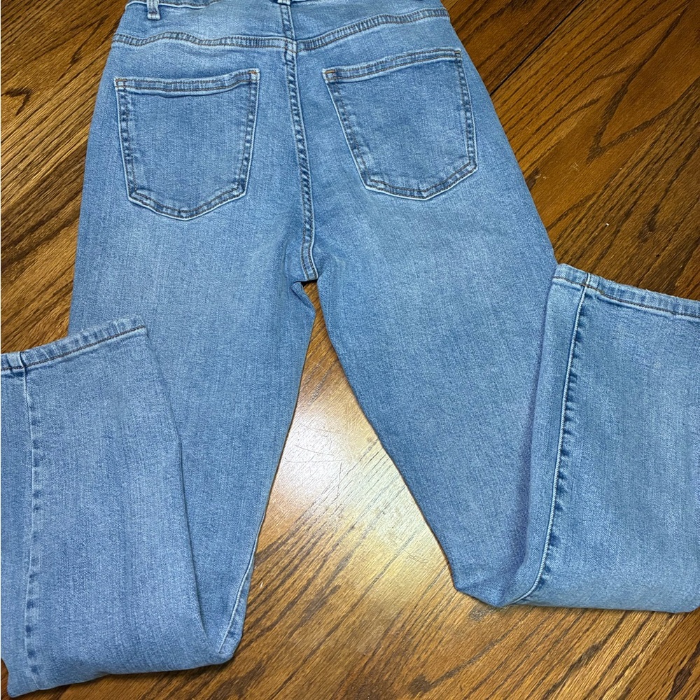 Primark Denim Co Womens High Waisted Straight Leg Jeans Light Wash Blue Size 0 - Picture 5 of 5